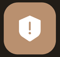 icon of a warning badge